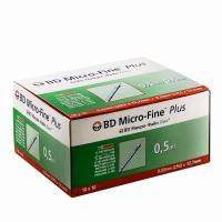 Шприц инсулиновый BD MICRO-FINE Plus с интегрированной иглой U-100 0,5ml 30G